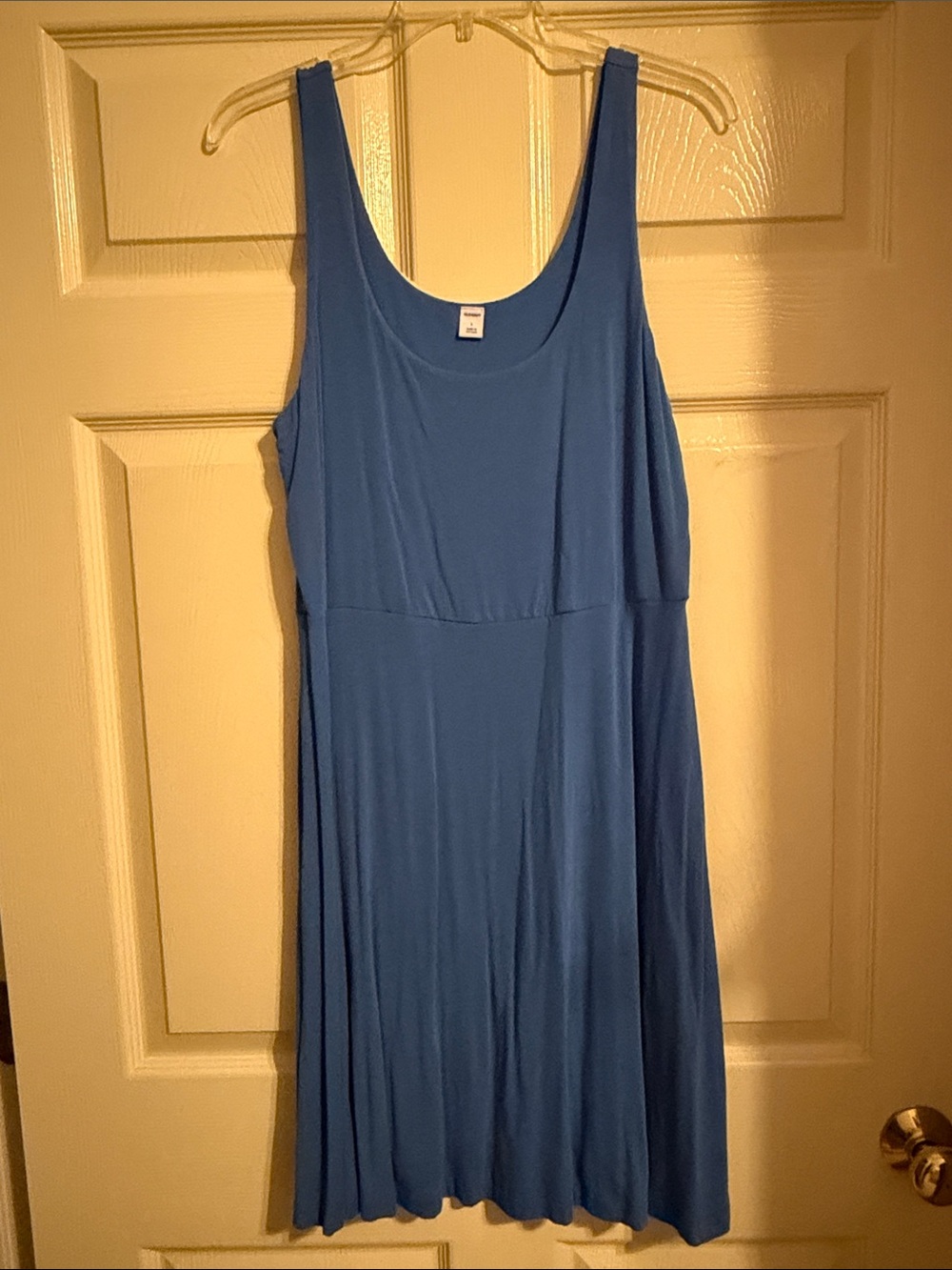 Old Navy Blue Sleeveless Midi Scoop-Neck Dress